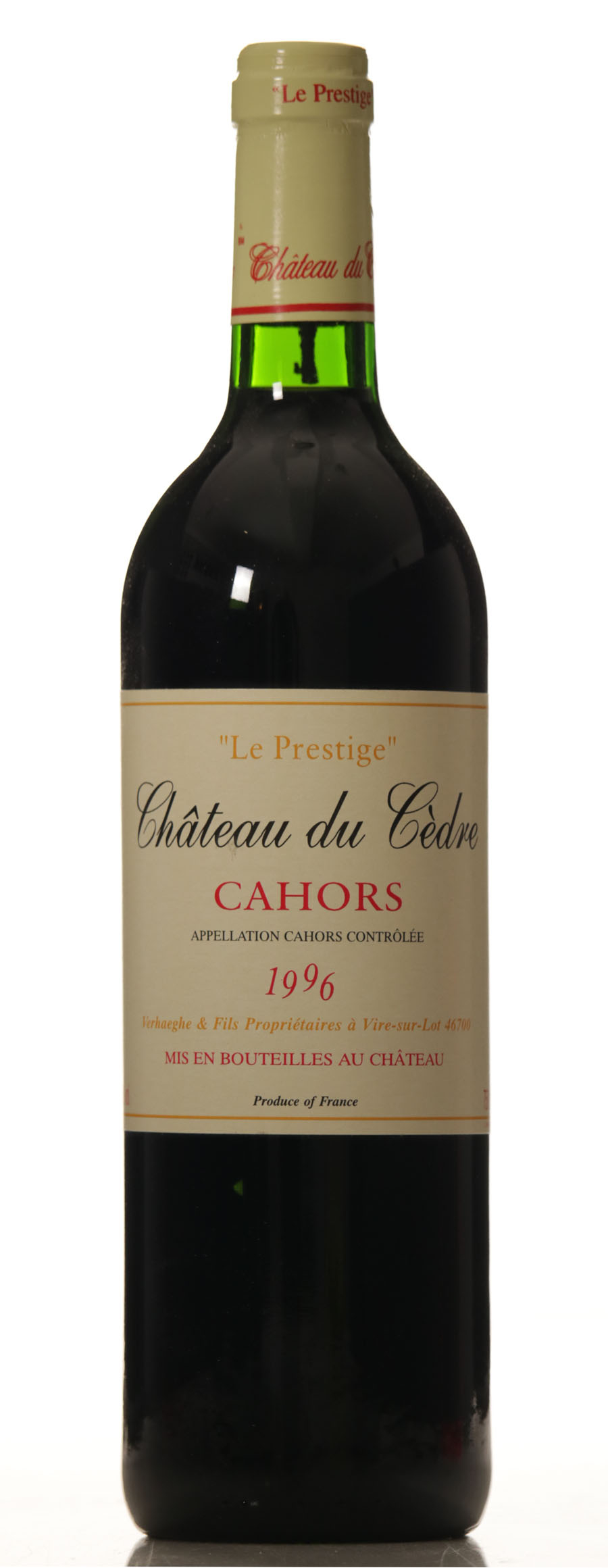 Chateau Du Cedre 1996 Le Prestige