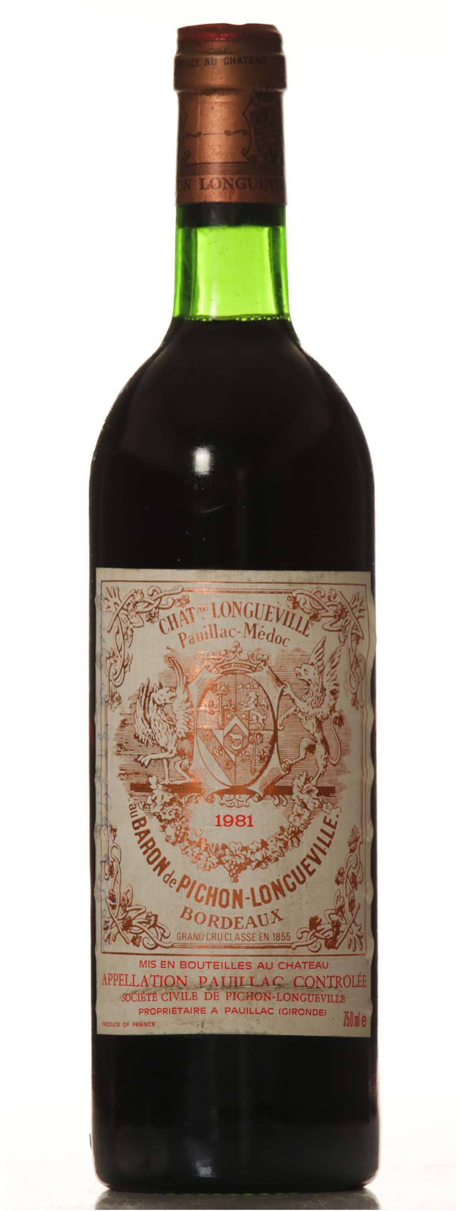 Pichon Longueville au Baron de Pauillac 1981 - VINEUT